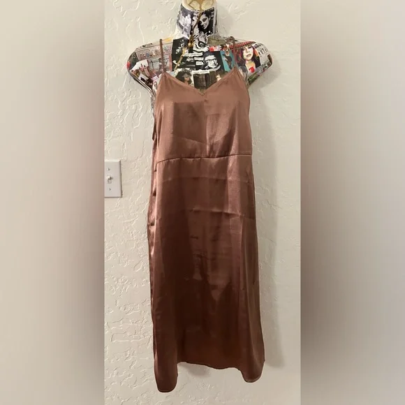 light brown overall dress Zaila Overall Dress main image 1